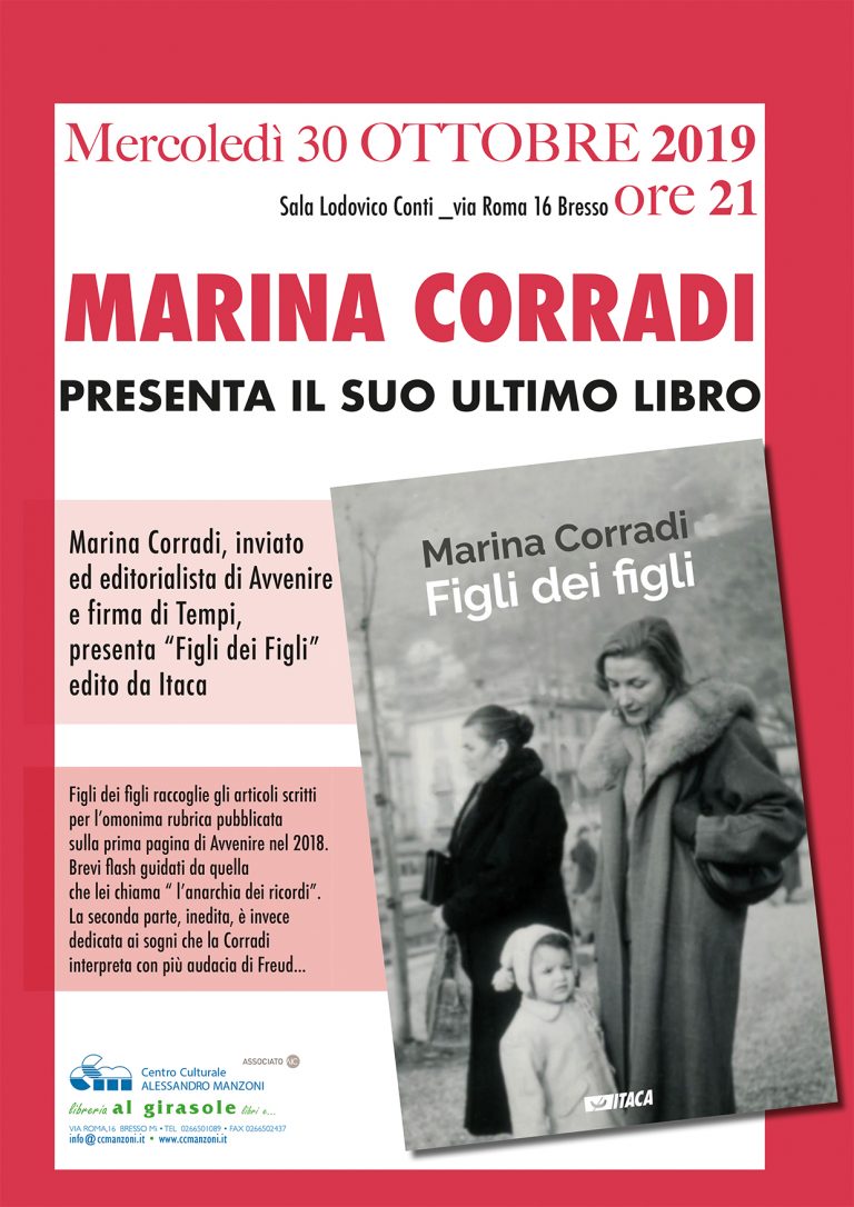 Marina Corradi presenta il suo ultimo libro “Figli dei figli”