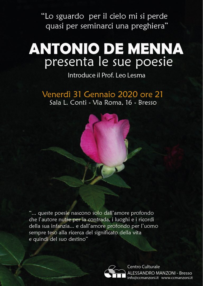 Antonio De Menna presenta le sue poesie