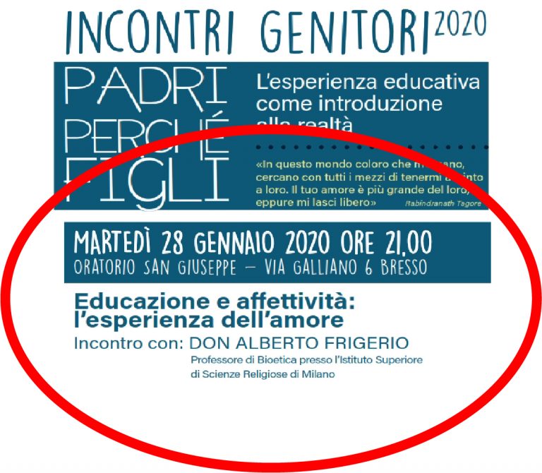 Incontri Genitori 2020 – don Alberto Frigerio