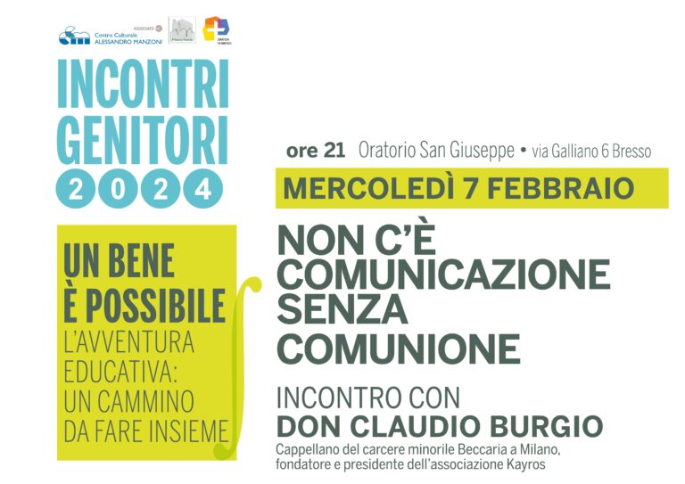 Incontri genitori 2024 – Incontro con don Claudio Burgio (Clicca per vedere la registrazione dell’evento dal canale YouTube del CCM)