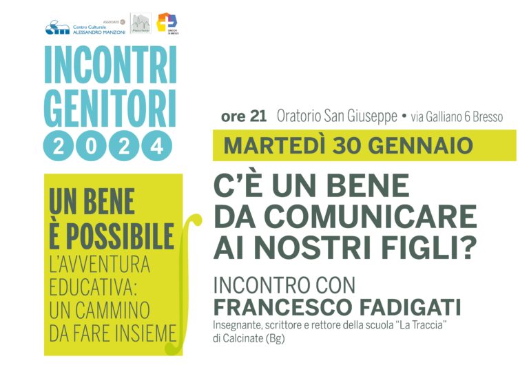 Incontri genitori 2024 – Incontro con Francesco Fadigati (Clicca per vedere la registrazione dell’evento dal canale YouTube del CCM)