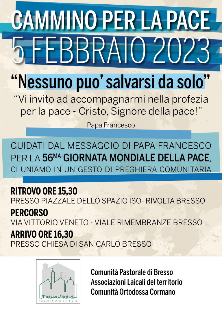 5 Febbraio 2023 – Cammino per la Pace