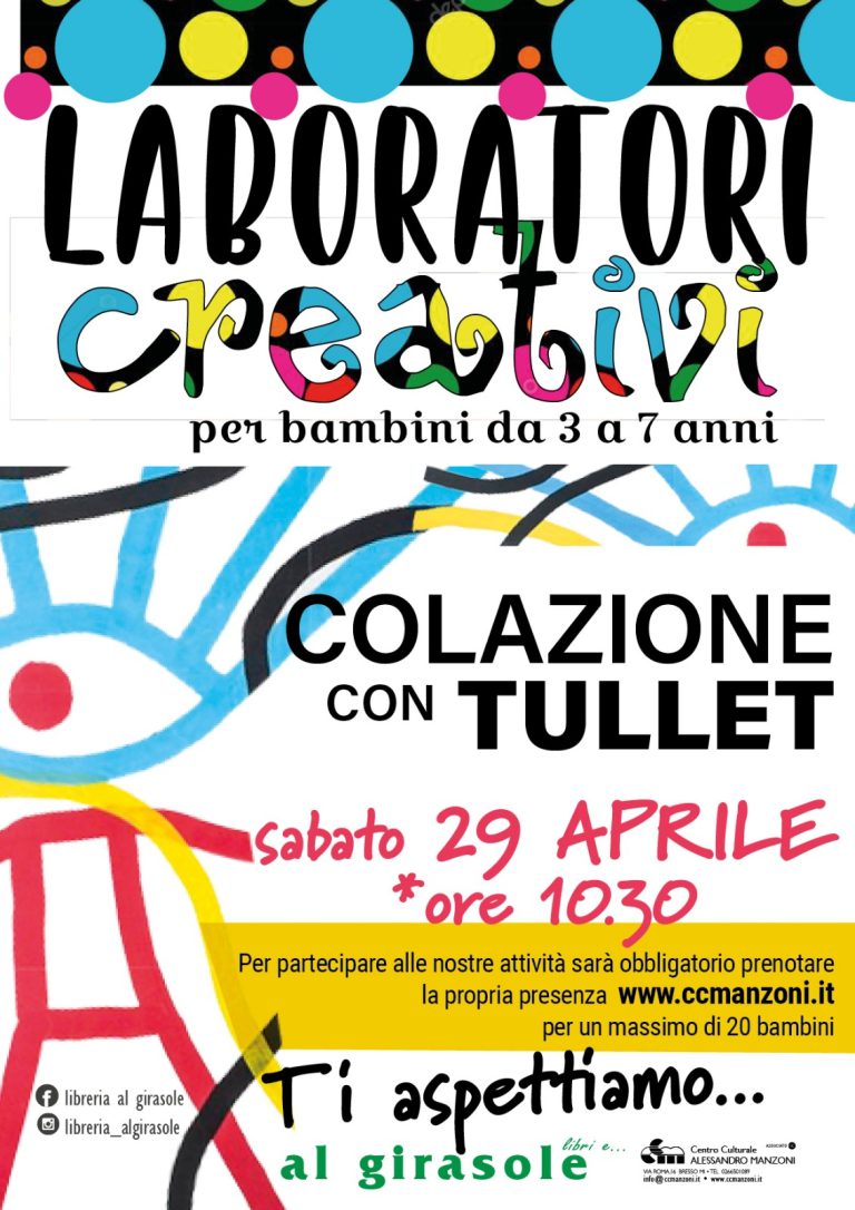 29 Aprile 2023 – Colazione con Tullet – Laboratori creativi