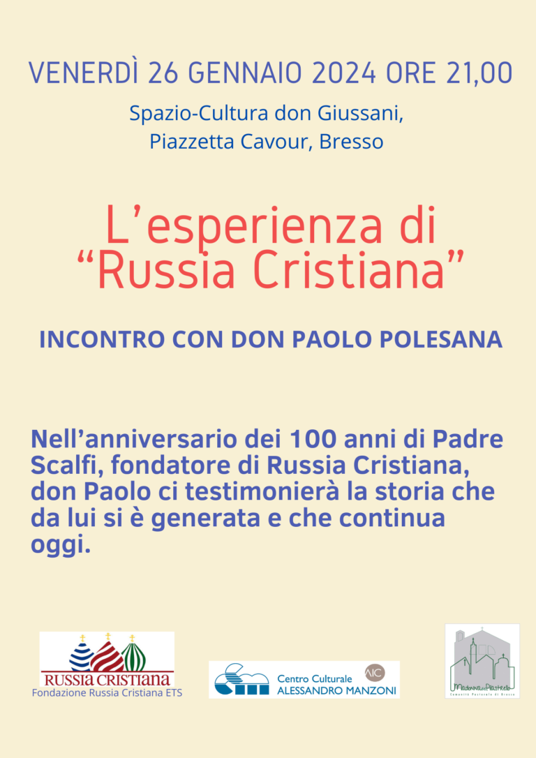 Incontro con don Paolo Polesana di “Russia Cristiana”