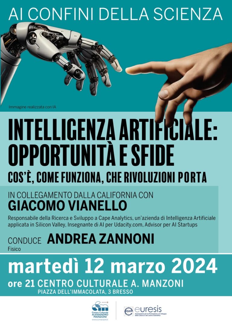 Intelligenza artificiale: opportunità e sfide (Clicca per vedere la registrazione dell’evento dal canale YouTube del CCM)