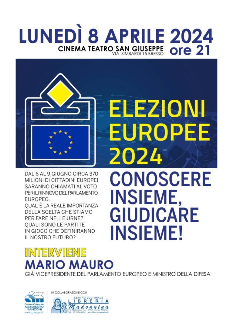 Elezioni Europee 2024 – Conoscere insieme, giudicare insieme!