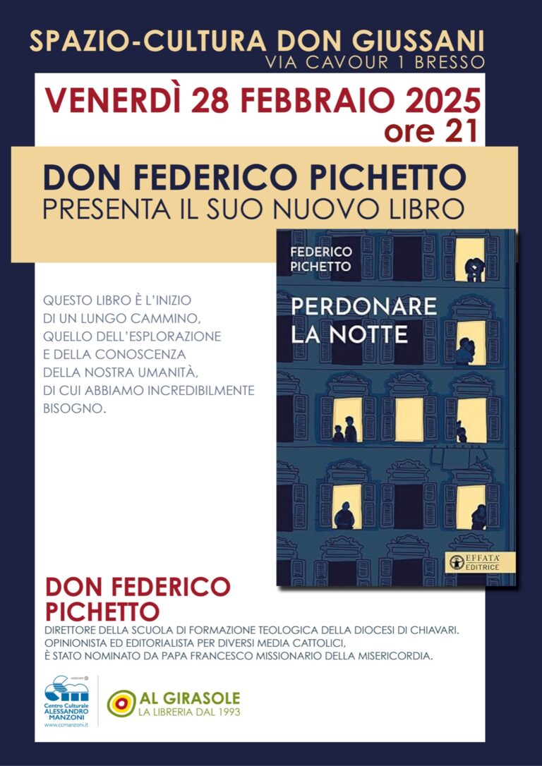 Don Federico Pichetto presenta il suo nuovo libro (Clicca per vedere la registrazione dell’evento dal canale YouTube del CCM)