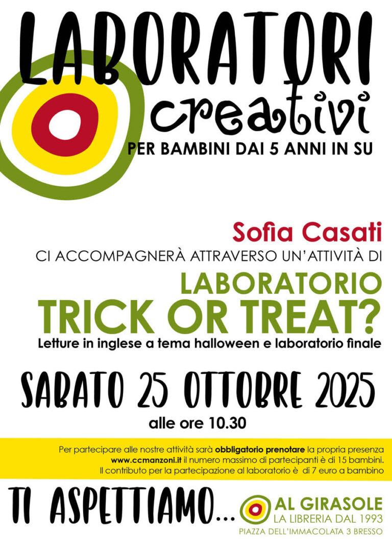 Laboratorio trik or treat ? – Letture in inglese a tema Halloween e laboratorio finale