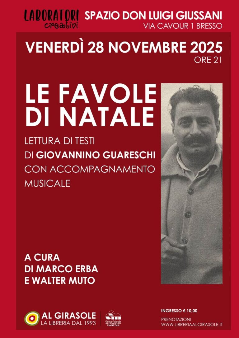 Le favole di Natale – Lettura di testi di Giovannino Guareschi (Clicca per vedere la registrazione dell’evento dal canale YouTube del CCM)