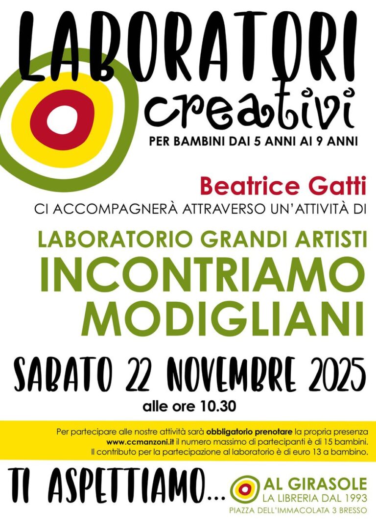 Laboratorio creativo bambini 5 – 9 anni: Incontriamo Modigliani