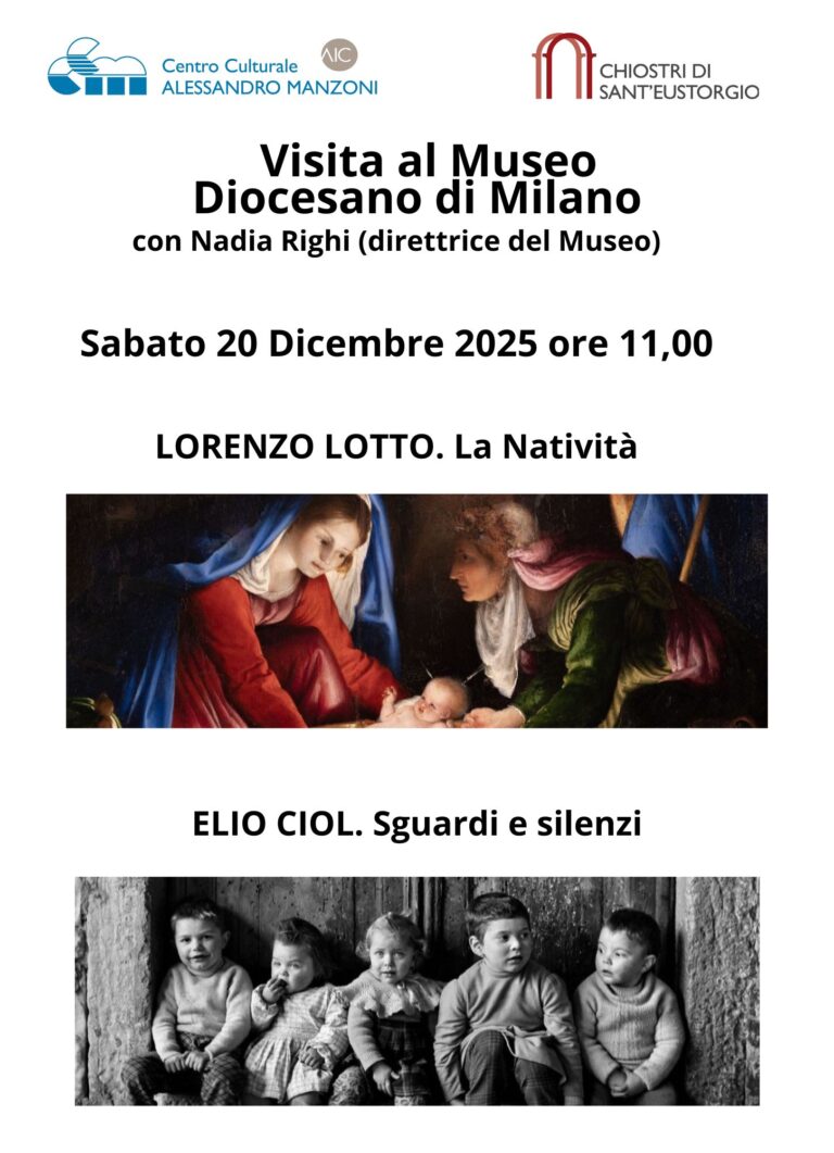Visita al Museo diocesano Milano – Natività di Lorenzo Lotto e mostra fotografica di Elio Ciol – Sabato 20 Dicembre 2025