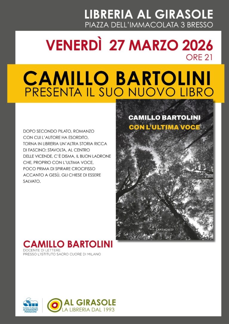 Camillo Bartolini presenta il suo nuovo libro “Con l’ultima voce” (Clicca per vedere la registrazione dell’evento dal canale YouTube del CCM)
