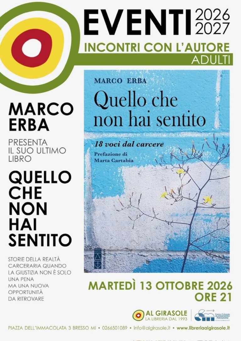Marco Erba presenta il suo ultimo libro (Clicca per vedere la registrazione dell’evento dal canale YouTube del CCM)
